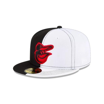 Baltimore Orioles Gorra | New Era MLB Split Crown 59fifty Fitted Cap Mexico - Negros